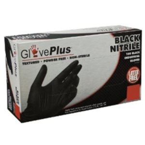 Black Nitrile Gloves – XL, Textured, Powder-Free, Non-Sterile