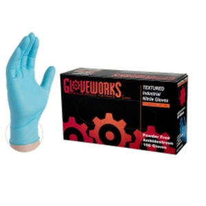 Blue Disposable Gloves, Powder- & Latex-Free – Large, 100 Pack