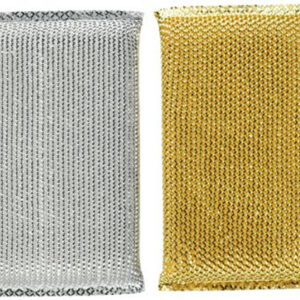 Sparkle 2-Pack Cleaning Sponges – Silver/Gold, 4-Pack